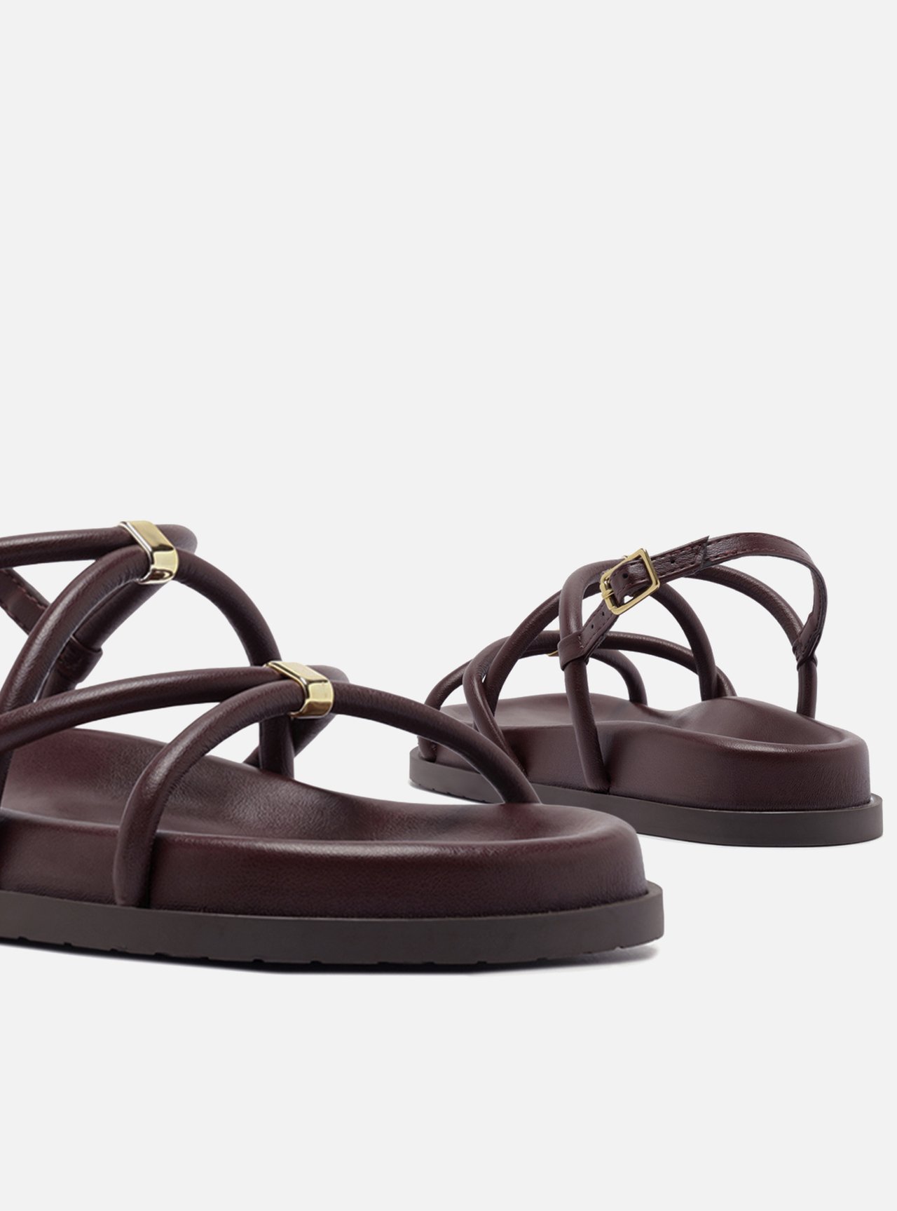 Sandália Papete Vermelha Flatform Metais — foto 4