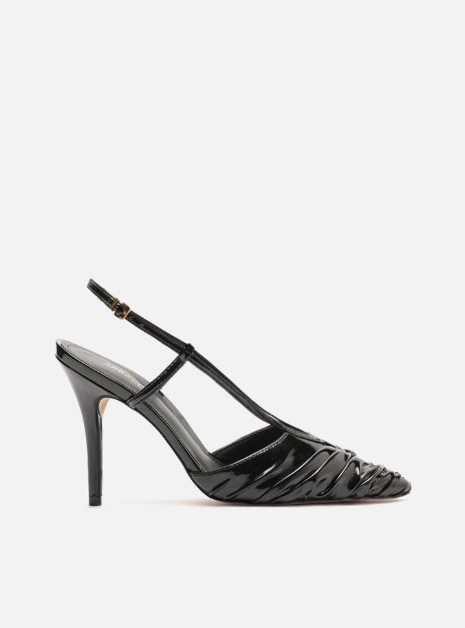 Scarpin Preto Verniz Slingback