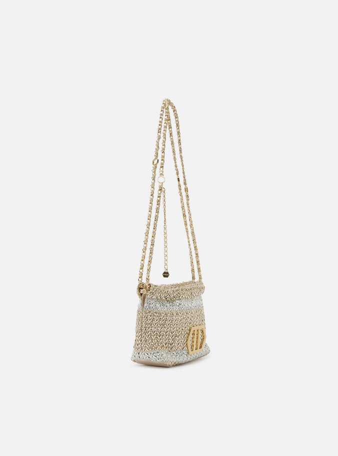 Bolsa Tiracolo Metalizada Trama Esther Pequena