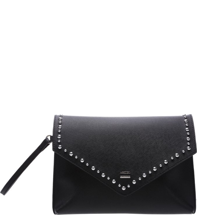 Clutch Detalhe Tachas e Metais  Preta