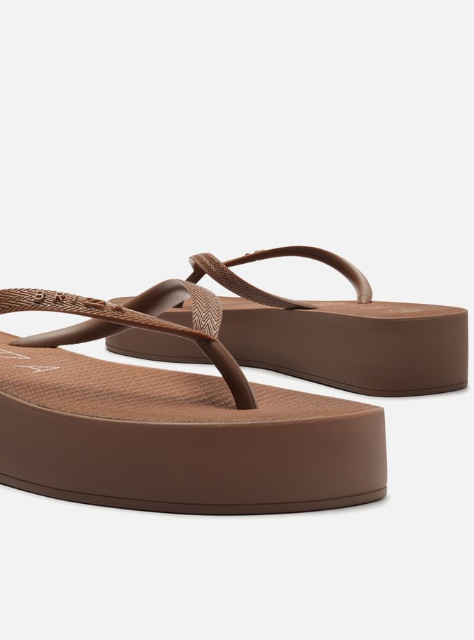 Sandália Marrom Flatform Mykonos