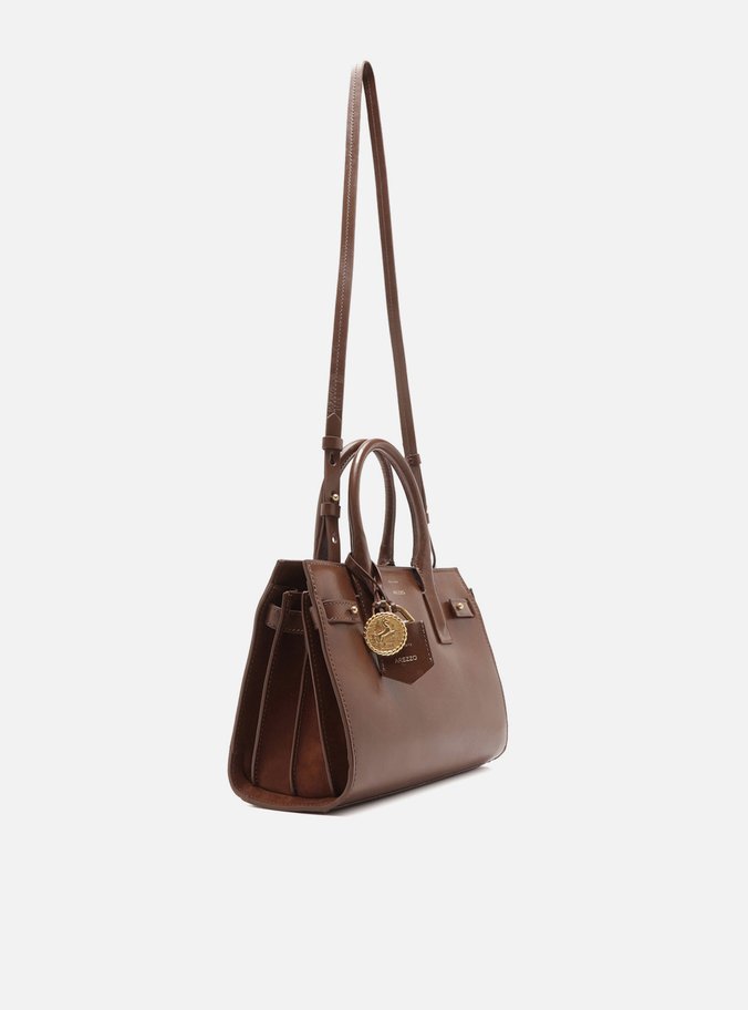 Bolsa Tote Marrom Couro  Média