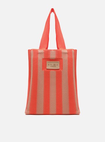 Bolsa Shopping Laranja Crochê Cannes Grande Listrada