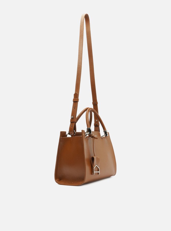 Bolsa Tote Marrom Cúrcuma Couro Abraccio Média