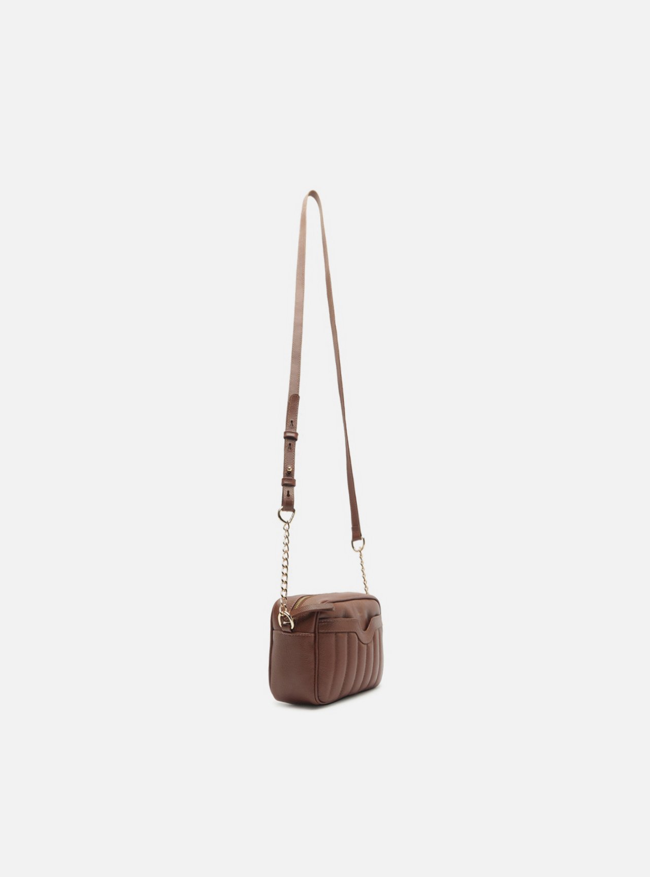 Bolsa Tiracolo Marrom Escura Couro Francine Pequena — foto 5