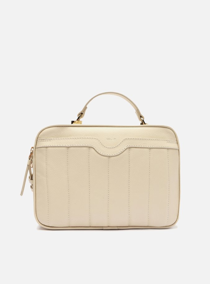 Bolsa Tiracolo Off-White Couro Francine Média Panacota