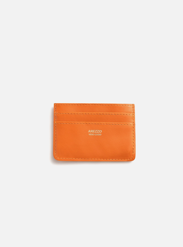 BRINDE Porta Cartões Couro Laranja