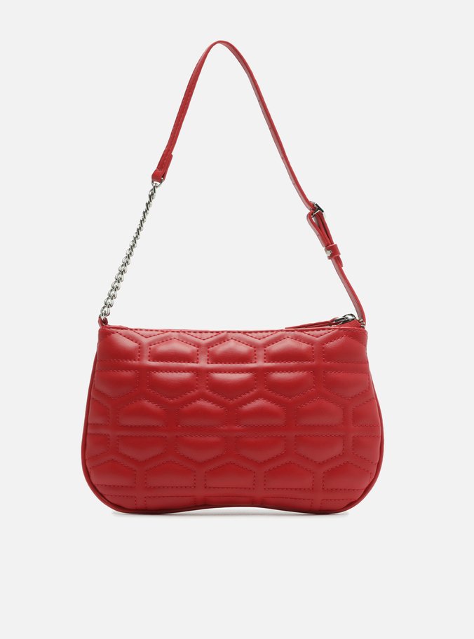 Bolsa Tiracolo Vermelha Matelassê Pequena Corrente