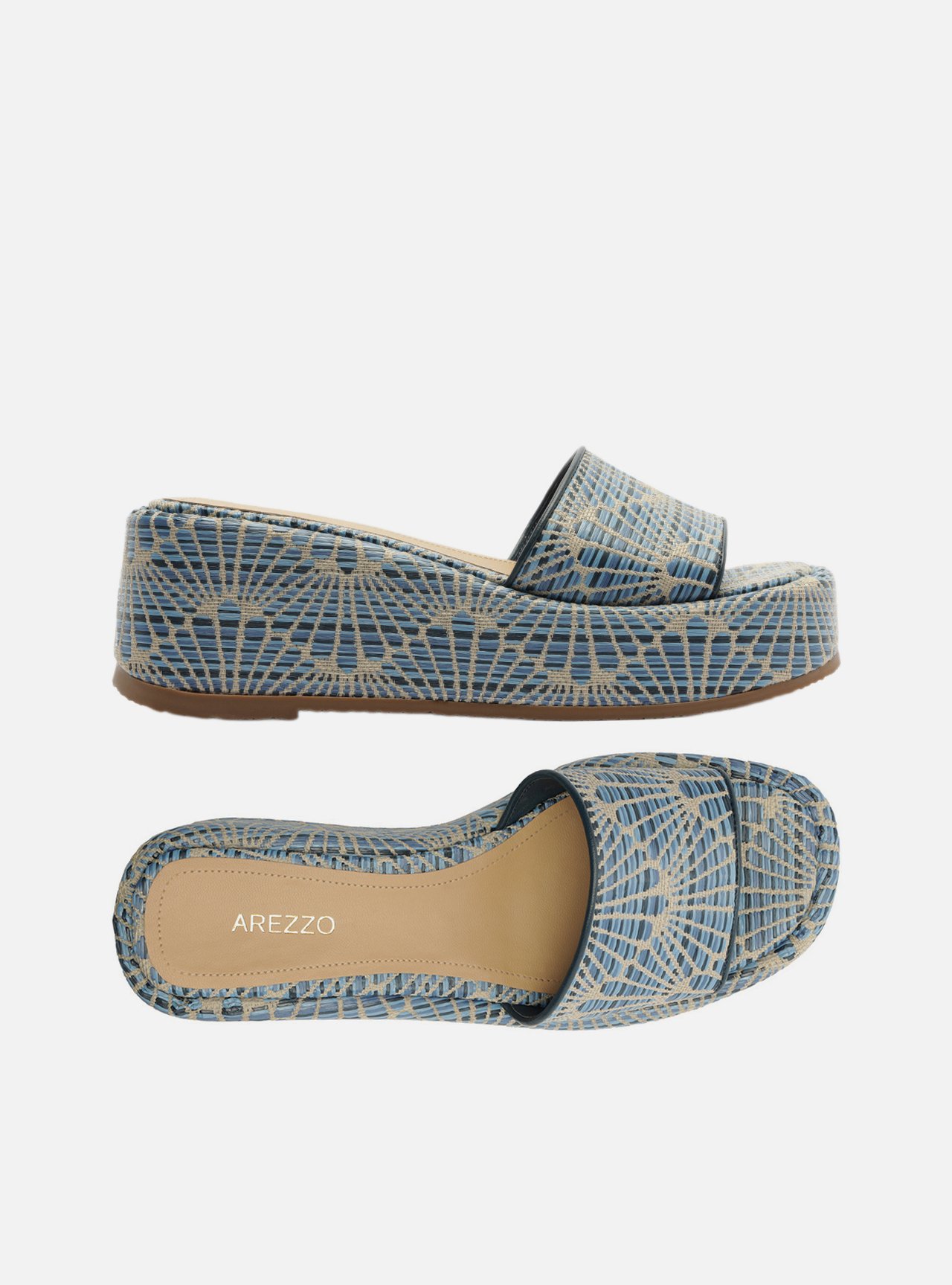 Tamanco Azul Flatform Tira Larga — foto 5