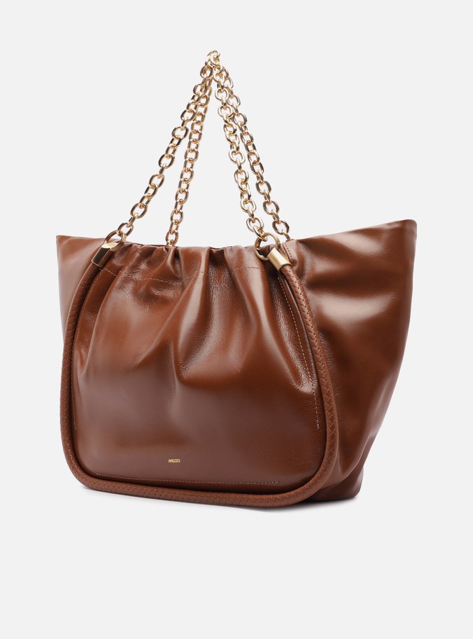 Bolsa Shopping Caramelo Couro Worn Grande