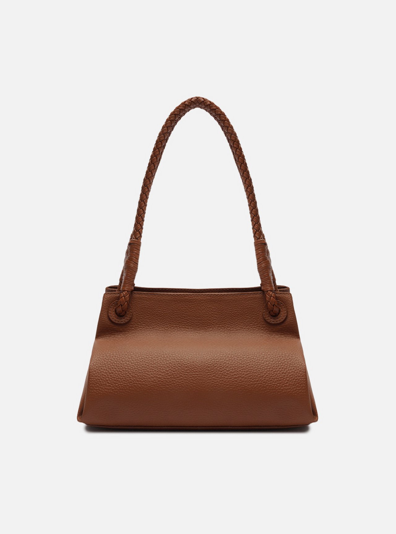 Bolsa Shoulder Marrom Média Alça Trançada — foto 3