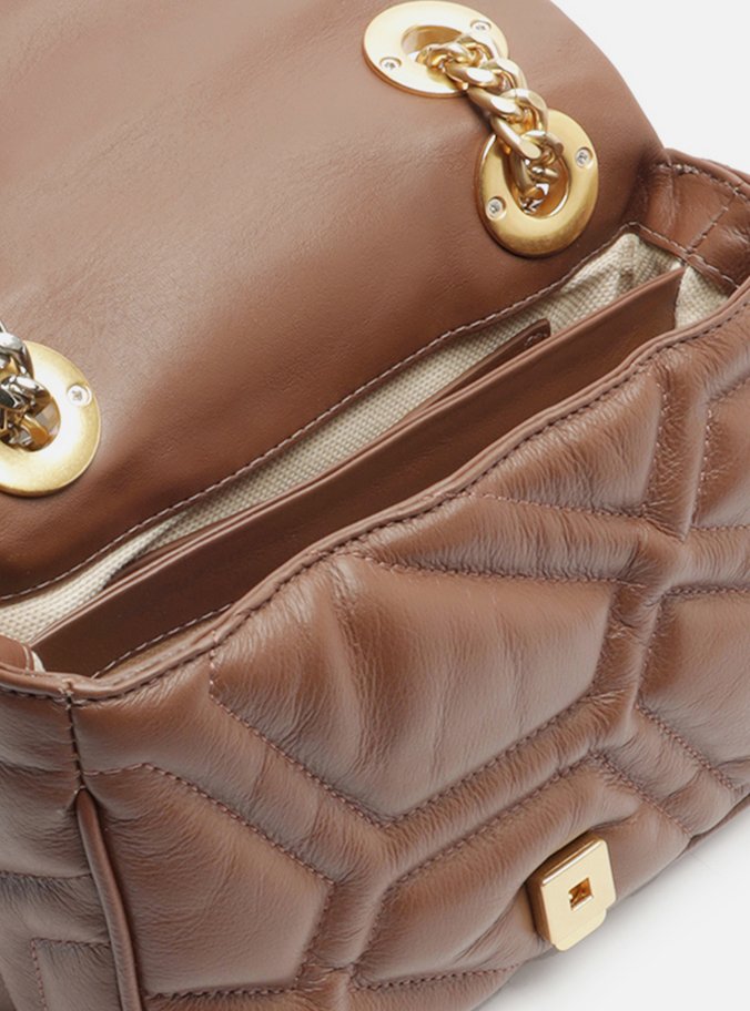 Bolsa Tiracolo Marrom Couro Emma Média
