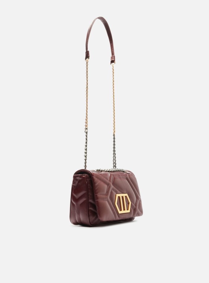 Bolsa Tiracolo Bordô Couro Emma Média