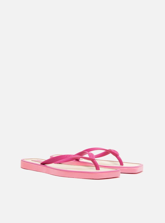 Chinelo de Dedo Multicolorido Square Palmilha Palha