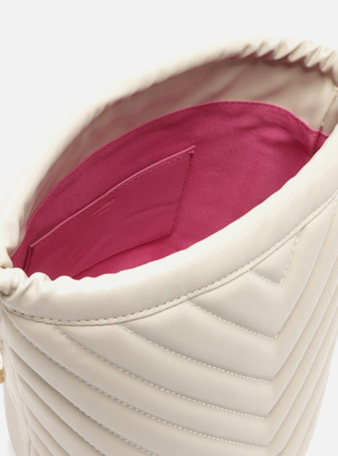 Bolsa Bucket Off-White Matelassê Pequena