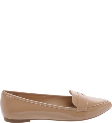 Mocassim Tomboy Verniz Nude Vintage