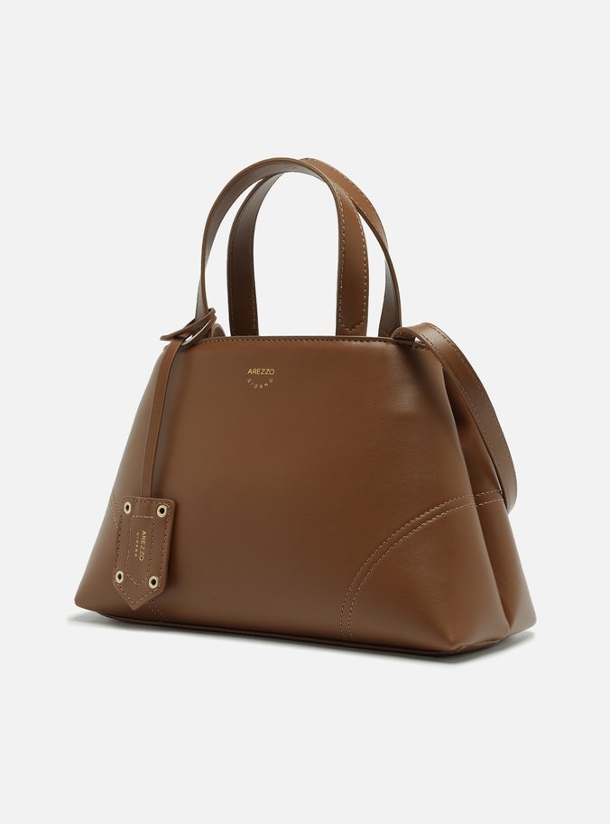 Bolsa Tote Marrom Média Costuras Bag Charm