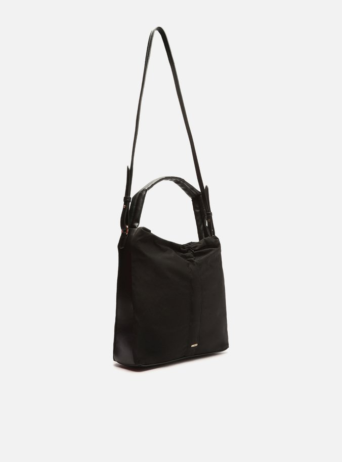 Bolsa Hobo Preta Nylon Média