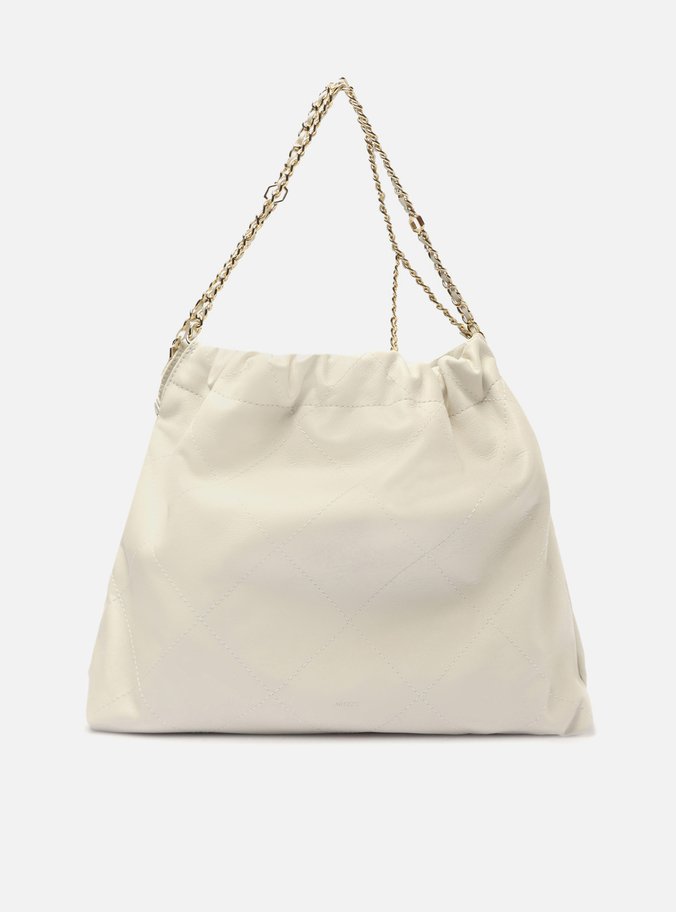Bolsa Hobo Branca Couro Esther Grande