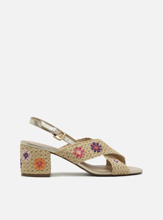 Sandália Palha Multineutra Salto Médio