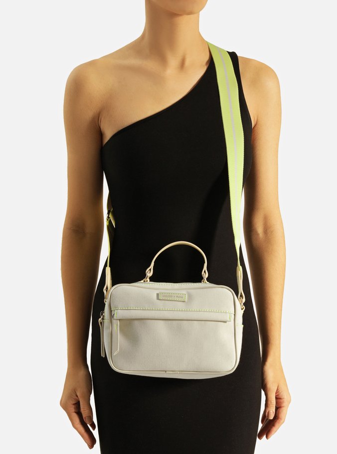 Bolsa Tiracolo Off-White Prione Média Alme