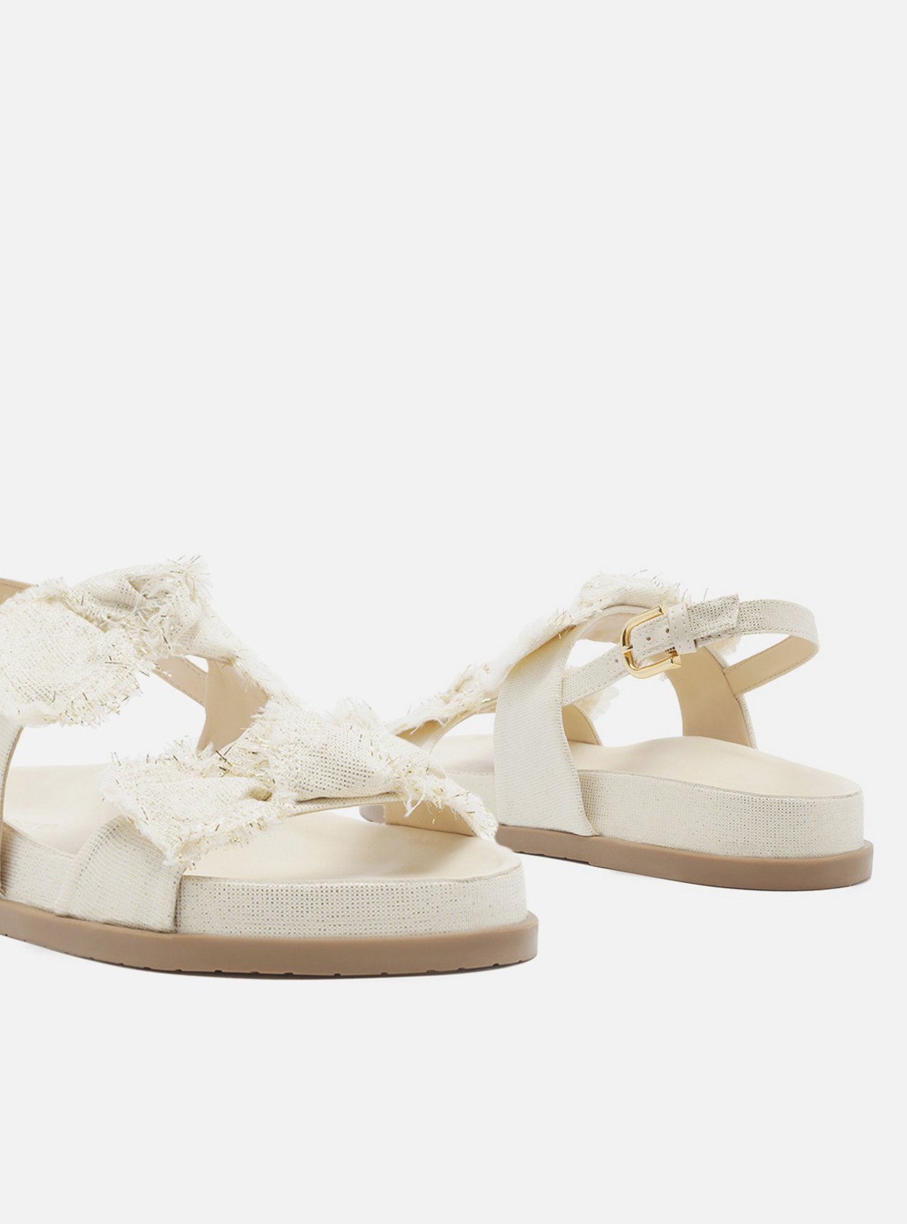 Sandália Rasteira Branca Flatform Laços — foto 4
