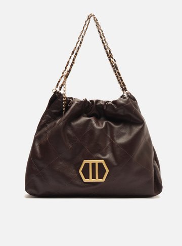 Bolsa Hobo Marrom Couro Esther Grande