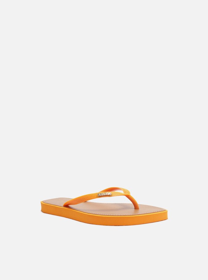Chinelo de Dedo Laranja Leaf Recouro Brizza