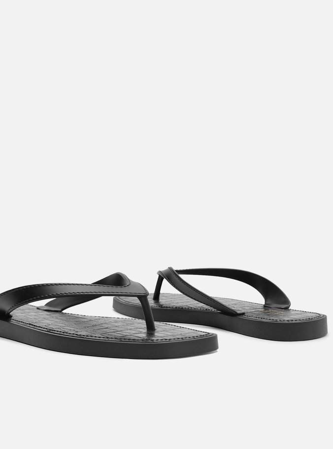 Chinelo de Dedo Preto Croco Rivieira Square