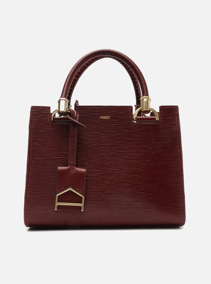 Bolsa Tote Bordô Couro Abraccio Média