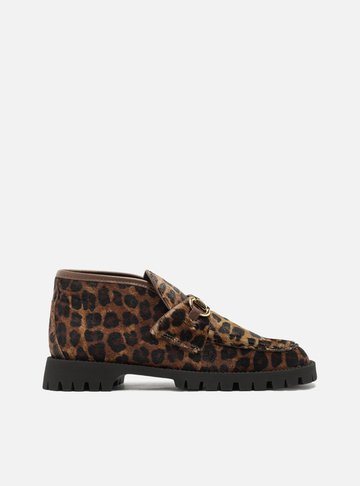 Mocassim Animal Print Tratorado Bridão Siena