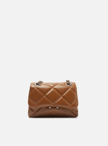 Bolsa Tiracolo Marrom Couro Mizz Pequena