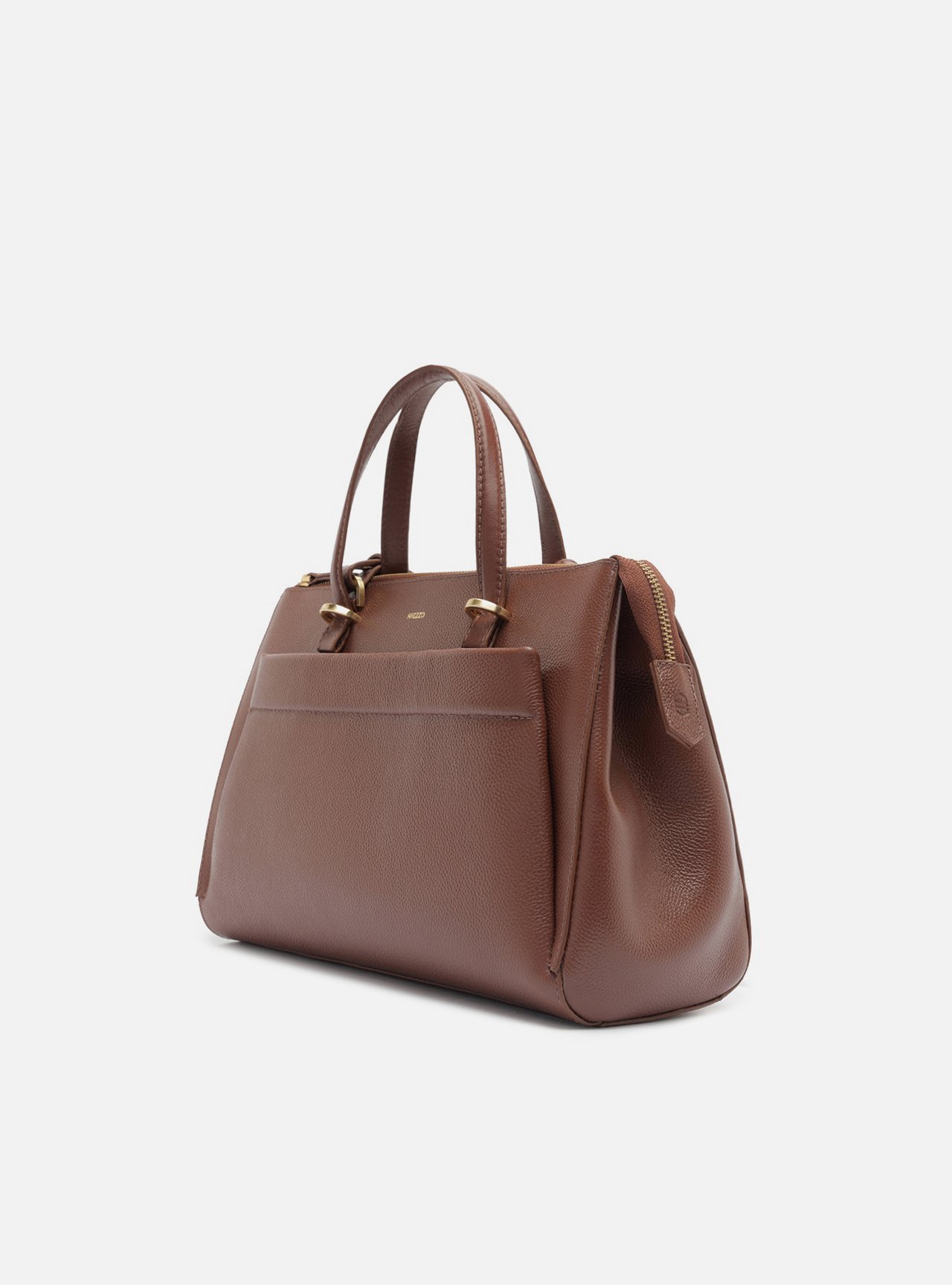 Bolsa Tote Marrom Couro Grande — foto 2