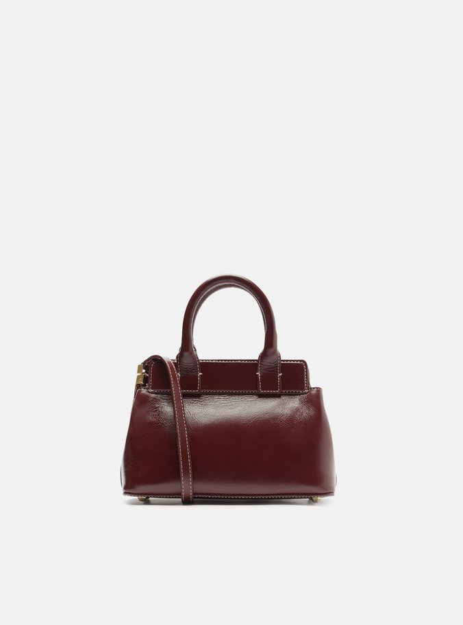 Bolsa Tote Vermelha Couro Pequena Bag Charm Victória