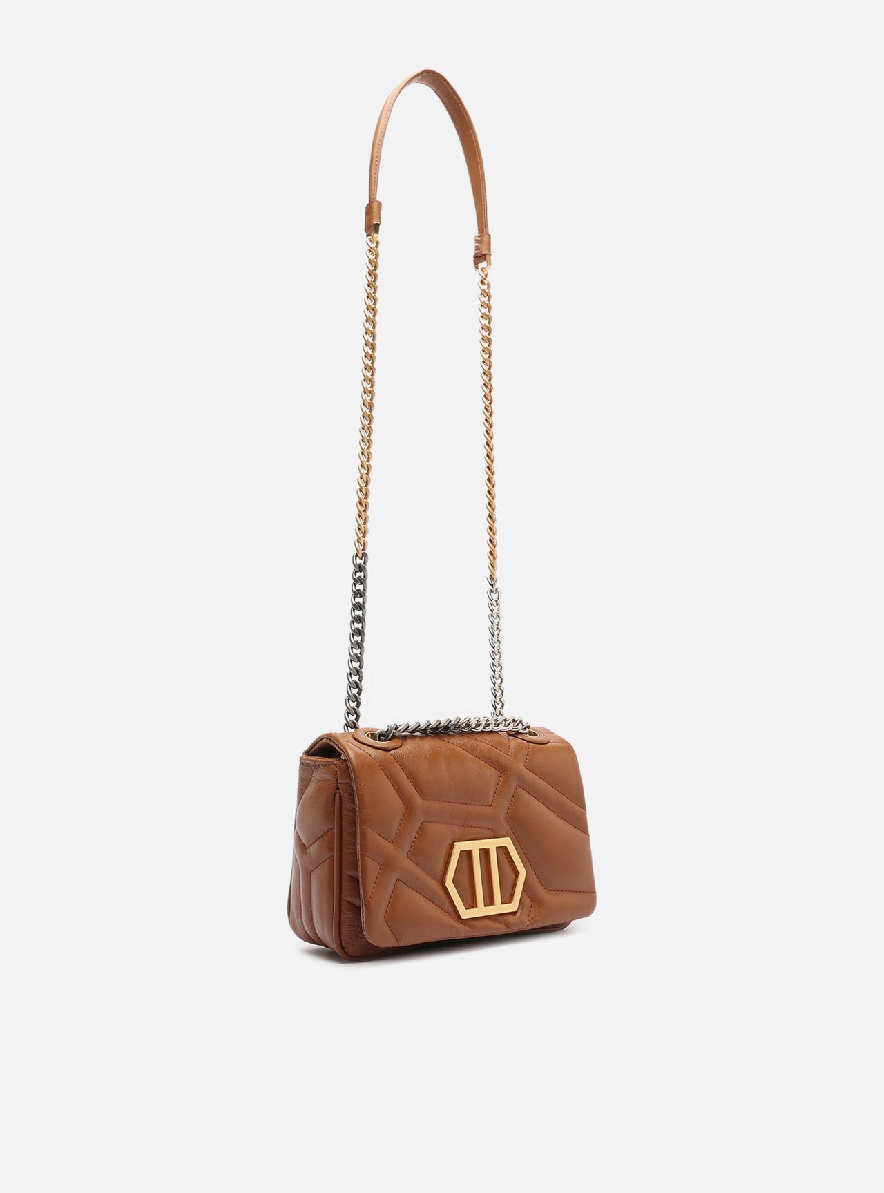 Bolsa Tiracolo Marrom Couro Emma Média — foto 5
