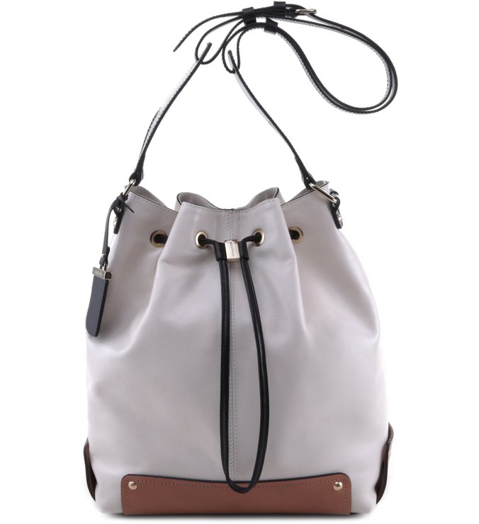 Bolsa Bucket Couro Branca