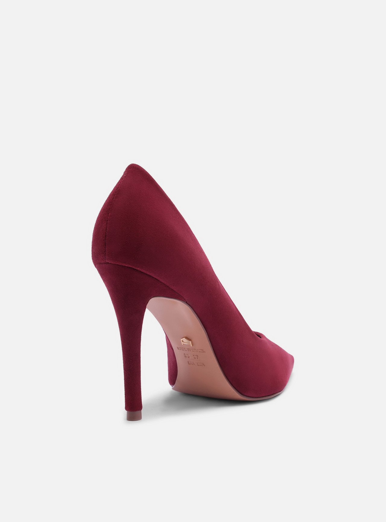 Scarpin Vermelho Acamurçado Salto Alto Fino — foto 3