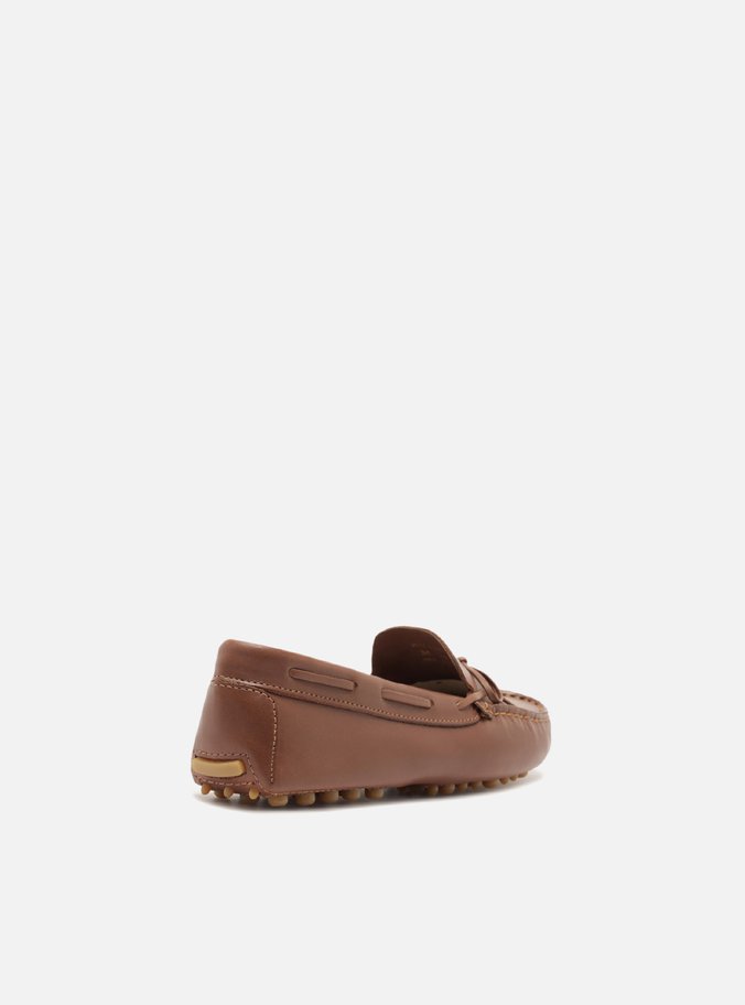 Mocassim Marrom Dark Couro Sola Emborrachada Retrô