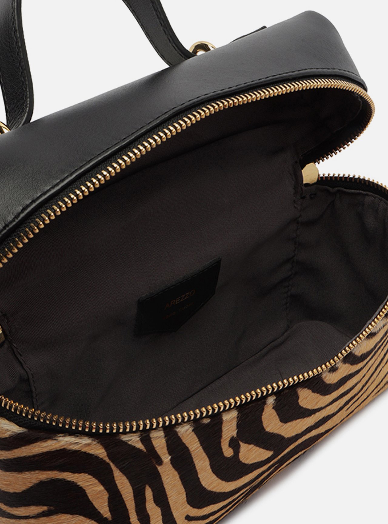 Bolsa Tiracolo Animal Print Couro Média — foto 4