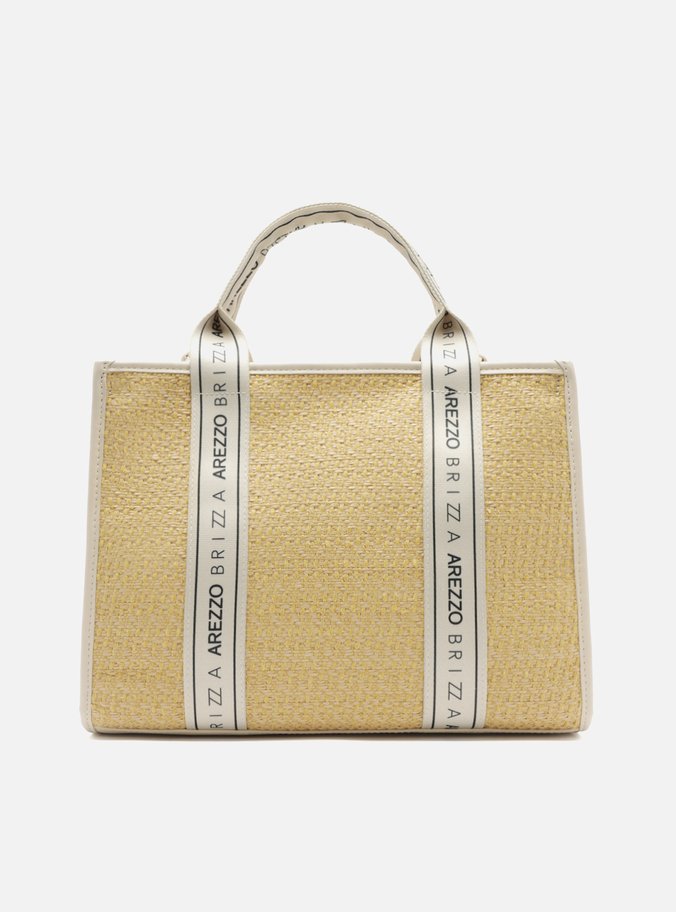 Bolsa Tote Nude Palha Lulu Grande