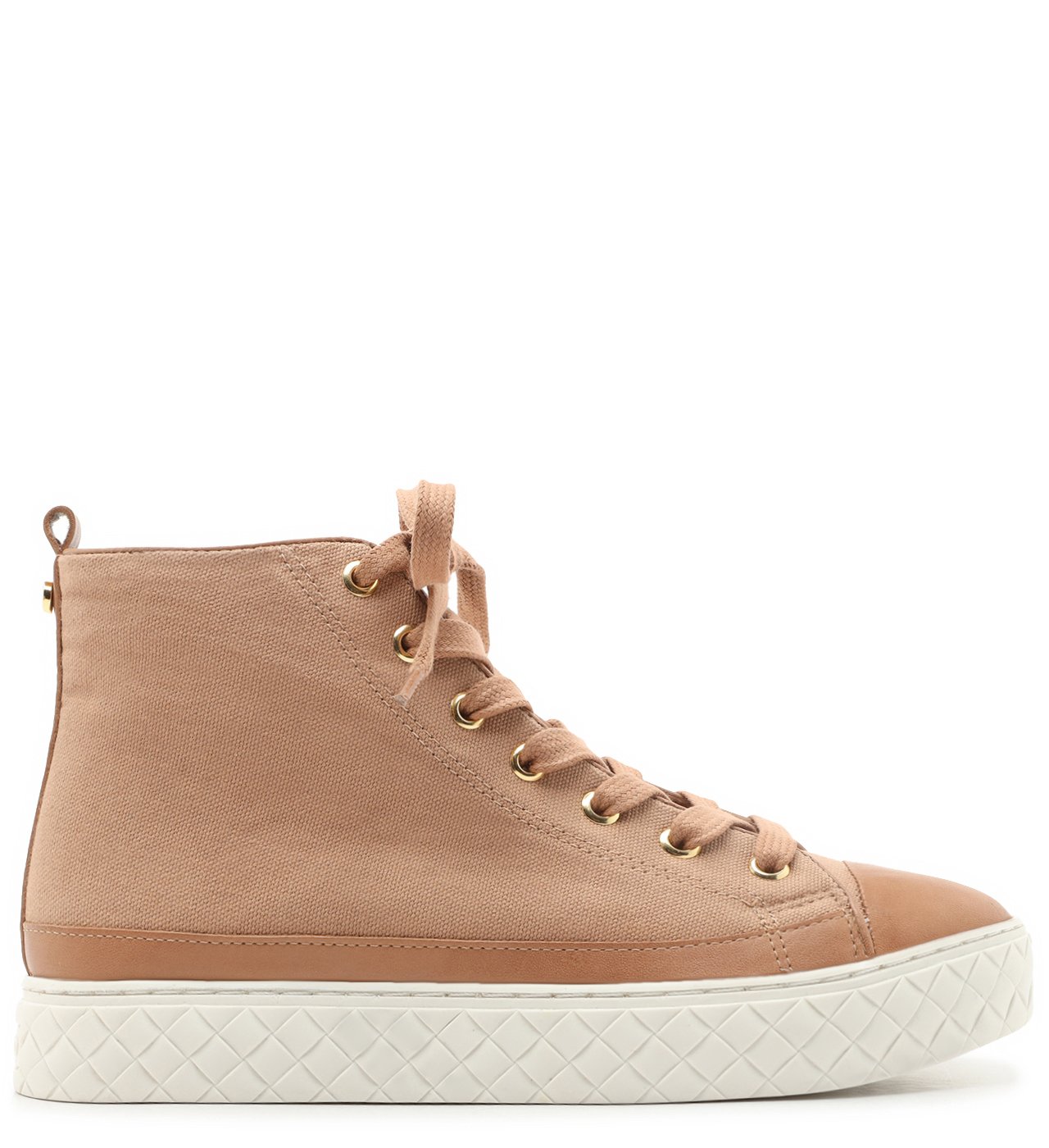 Tenis alto hot sale bege