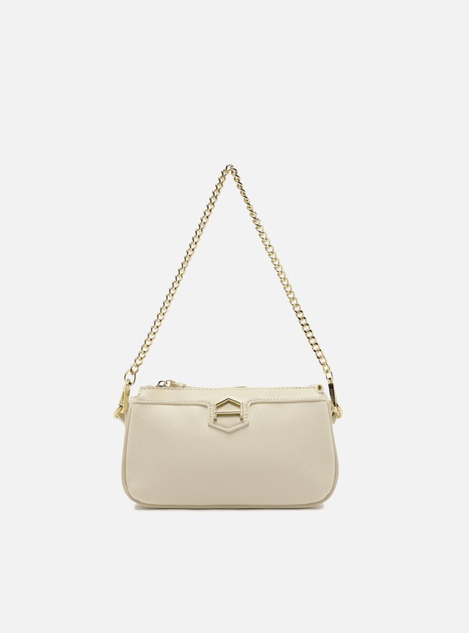 Bolsa Tiracolo Off-White Corrente Dourada