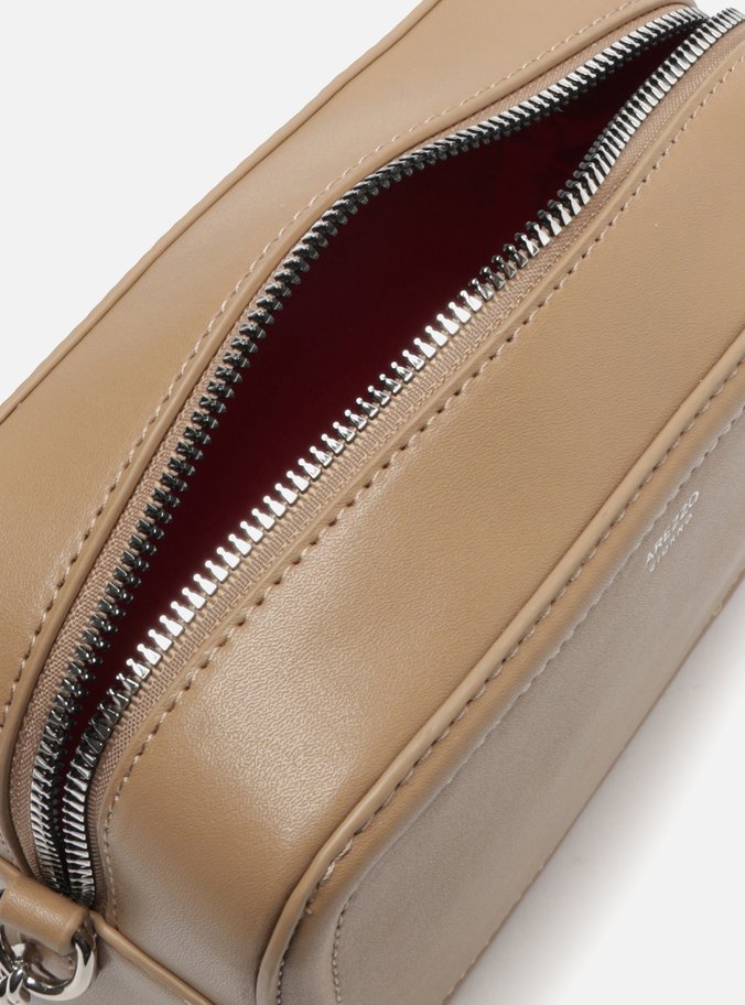 Bolsa Tiracolo Cinza Corrente Pequena
