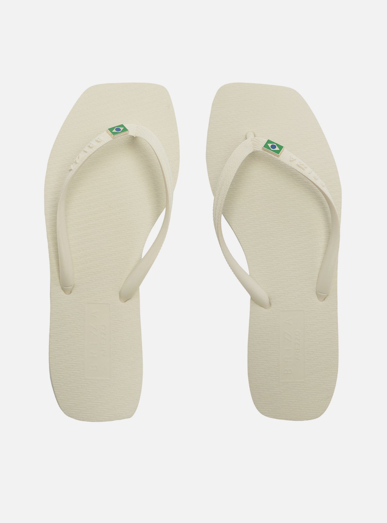 Chinelo de Dedo Branca Bico Quadrado Brizza — foto 1