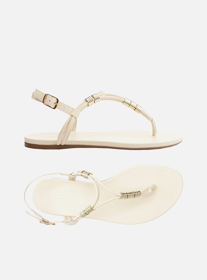 Sandália Rasteira Off-White Slim