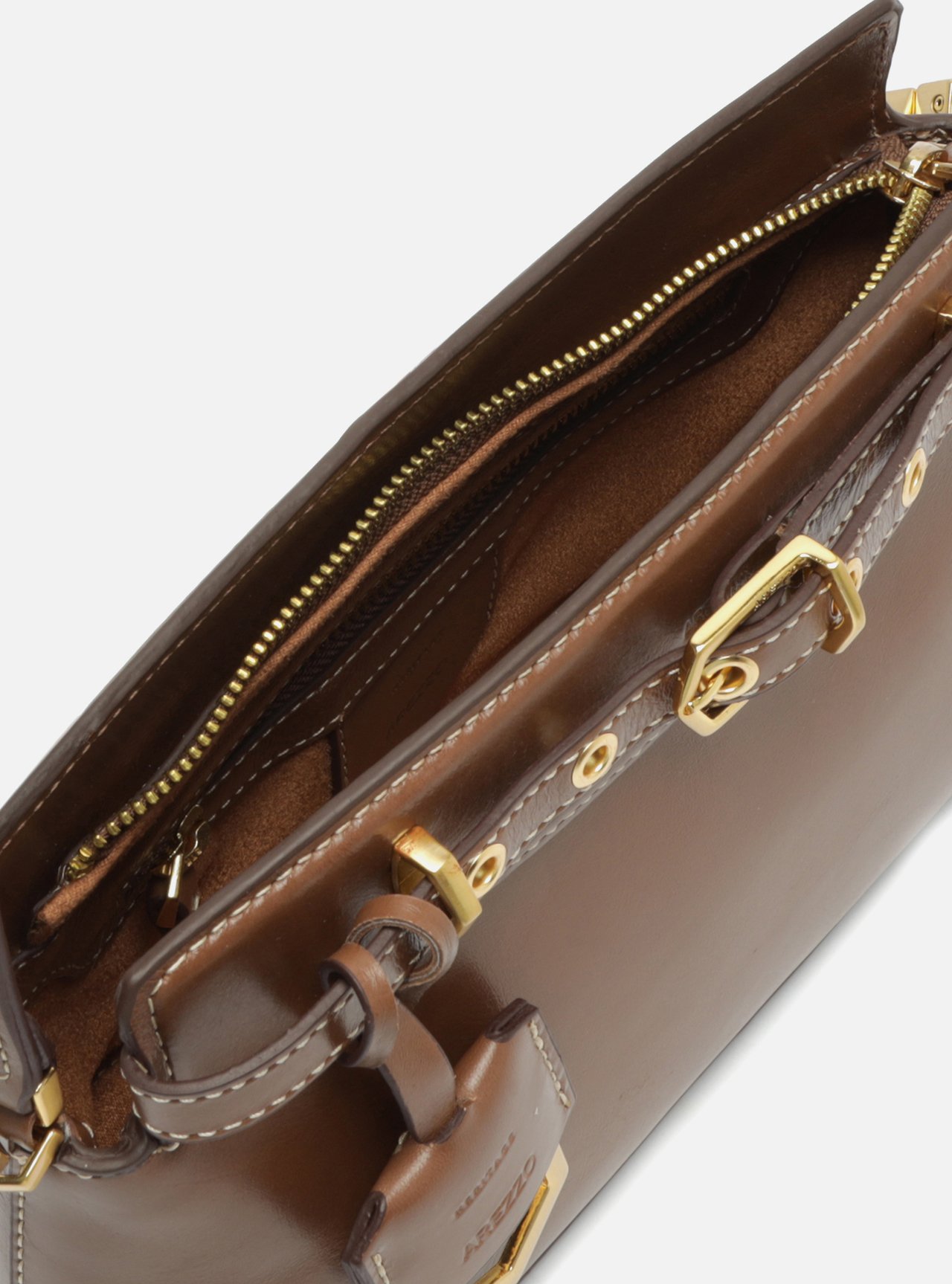 Bolsa Tiracolo Marrom Couro Pequena Victória — foto 4