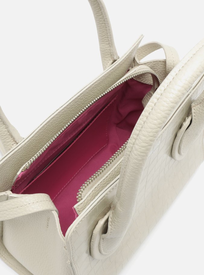 Bolsa Tote Off White Croco Pequena