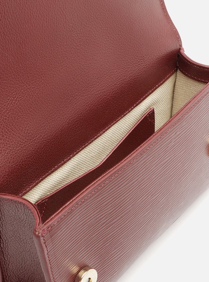Bolsa Tiracolo Vermelha Couro Abraccio Pequena