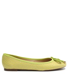 Sapatilha Verde Tramada Laço