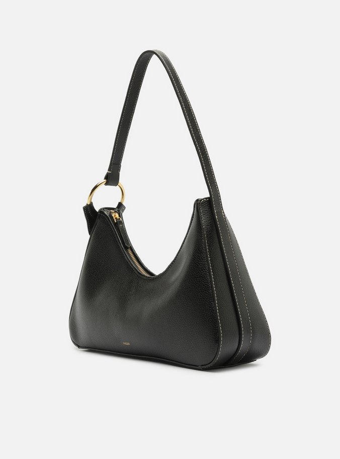 Bolsa Shoulder Preta Couro Média Metais Lenny Niemeyer | Arezzo